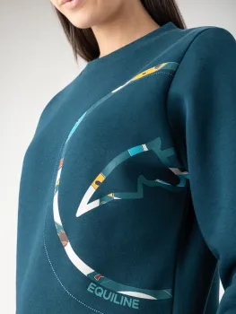 Equiline Legion Blue Damen Sweatshirt mit Rundhalsausschnitt
