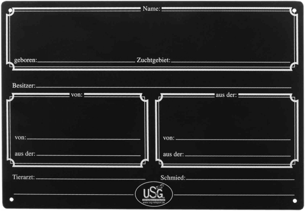 USG-Boxenschild