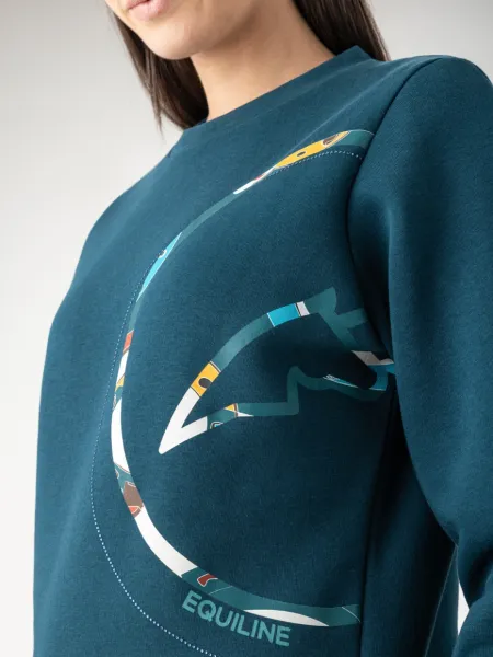 Equiline Legion Blue Damen Sweatshirt mit Rundhalsausschnitt