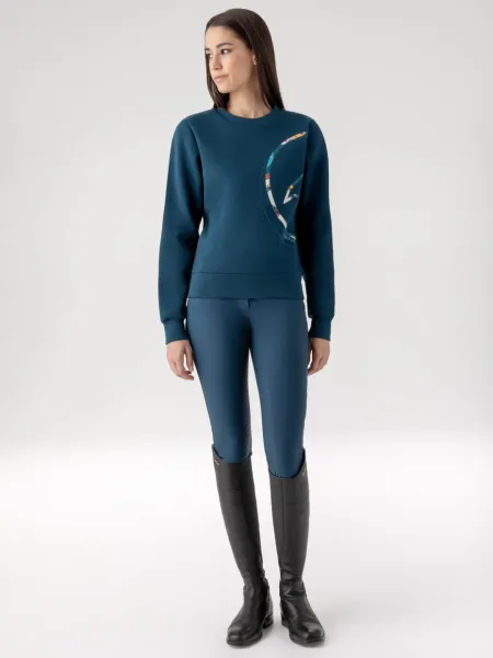 Equiline Legion Blue Damen Sweatshirt mit Rundhalsausschnitt