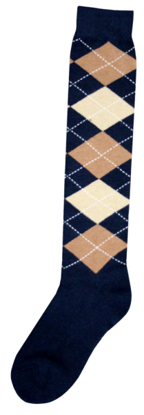 Reitersocken blau/beige