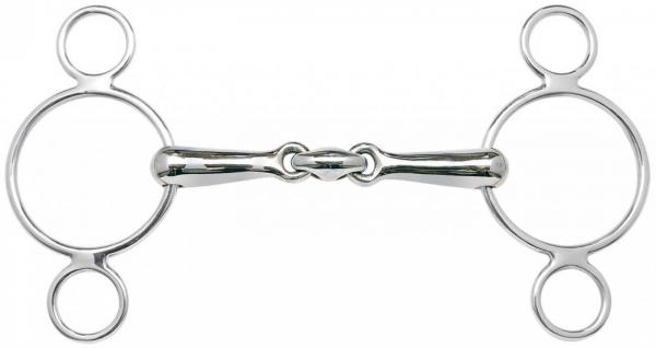 3-Ring-Wassertrense EDELSTAHL, doppelt gebrochen